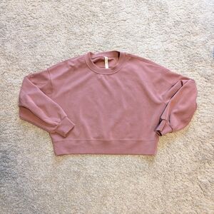Lululemon Softstreme Perfectly Oversized Cropped Crew Spiced Chai 10